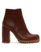 Bottines Charlotte cognac - Talon 9 cm