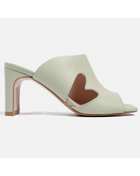 Sabot Endless Summer in pelle verde chiaro