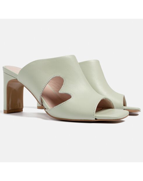 Sabot Endless Summer in pelle verde chiaro
