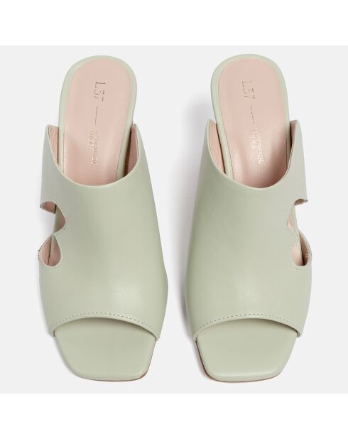 Sabot Endless Summer in pelle verde chiaro