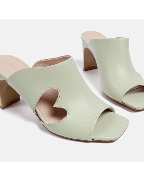 Sabot Endless Summer in pelle verde chiaro