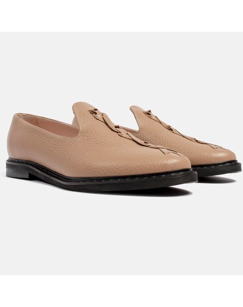 Mocassins en Cuir Ice Coffee taupe