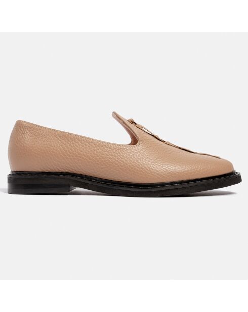 Mocassins en Cuir Ice Coffee taupe