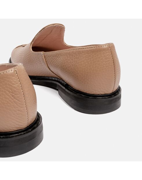 Mocassins en Cuir Ice Coffee taupe