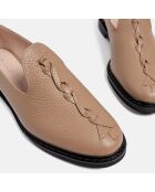Mocasines de piel color topo Ice Coffee