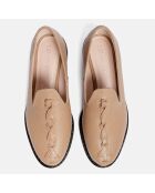 Mocasines de piel color topo Ice Coffee