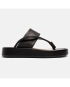 I'M So Excited zwarte leren sandalen