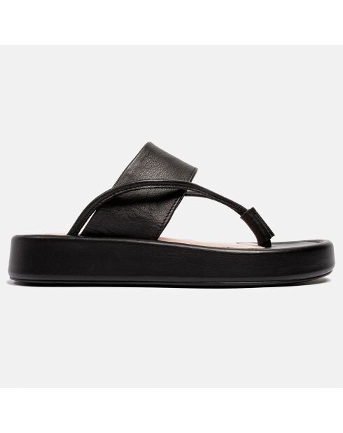 I'M So Excited zwarte leren sandalen
