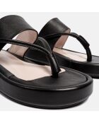 I'M So Excited zwarte leren sandalen