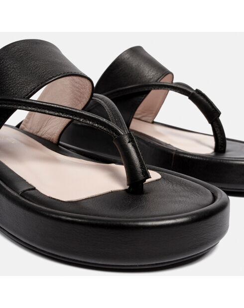 I'M So Excited zwarte leren sandalen