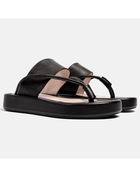 I'M So Excited zwarte leren sandalen