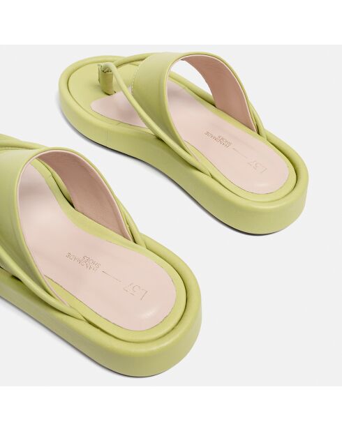 Sandalias de cuero verde claro I'M So Excited