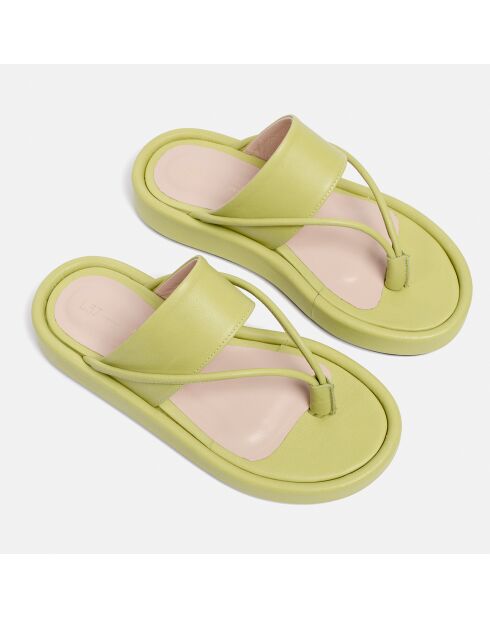 Sandalias de cuero verde claro I'M So Excited