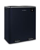 Poubelle de tri à pédale bleu nuit - 2x30L