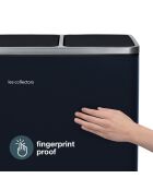 Poubelle de tri à pédale bleu nuit - 3x18L