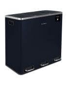 Poubelle de tri à pédale bleu nuit - 3x18L