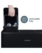 Cubo de clasificación de pedales negro - 3x18L