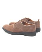 Derbies en Velours de Cuir taupe