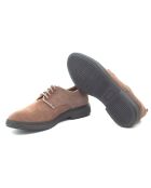Derbies en Velours de Cuir taupe