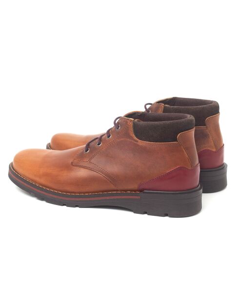 Boots en Cuir cognac