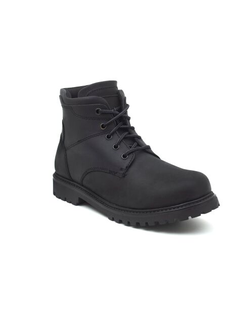 Boots en Velours de Cuir noires
