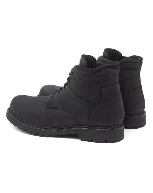 Boots en Velours de Cuir noires