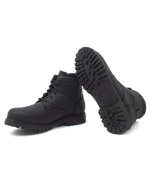 Boots en Velours de Cuir noires