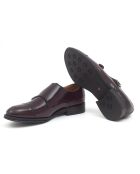 Monk en Cuir bordeaux