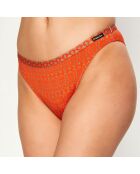 Bas de maillot de bain Tatoo imprimé orange