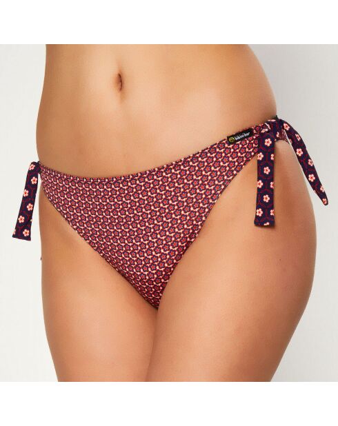 Bas de maillot de bain Spring imprimé bleu marine/rouge