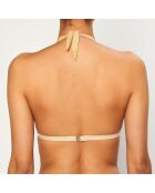 Haut de Maillot de bain Armel marron/beige
