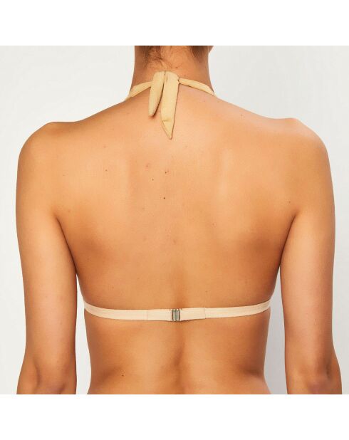 Haut de Maillot de bain Armel marron/beige
