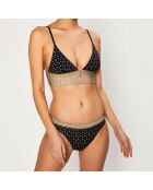 Bas de maillot de bain Baby Doll imprimé noir/beige