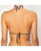 Haut de Maillot de bain Push-Up Hop à rayures bleu marine/blanc