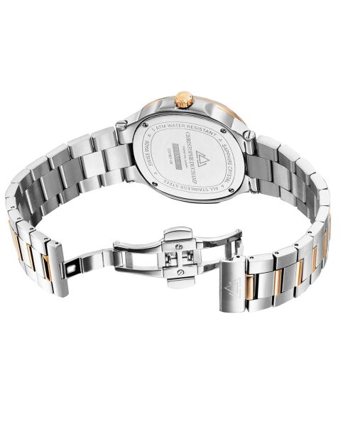 Montre Homme Quartz en Acier L'Envie argenté/rose doré