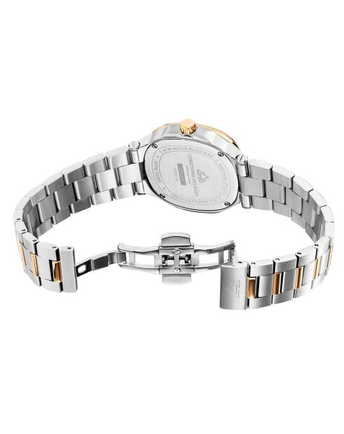 Montre Femme Quartz en Acier L'Envie argenté/rose doré