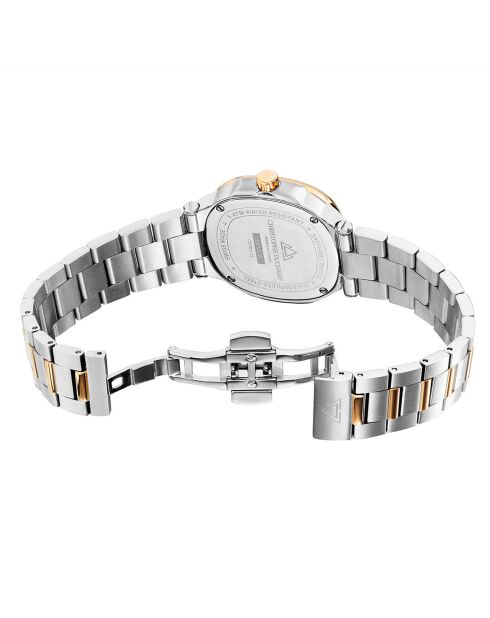 Montre Femme Quartz en Acier L'Envie argenté/rose doré