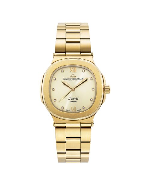 Montre Femme Quartz en Acier L'Envie dorée