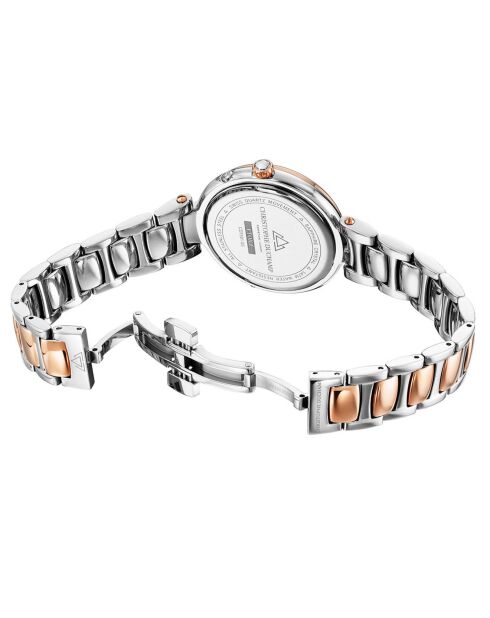 Montre Femme Quartz en Acier Etoile argenté/rose doré
