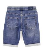 Bermuda en Jeans Toile de coton Joe avec cordons bleu