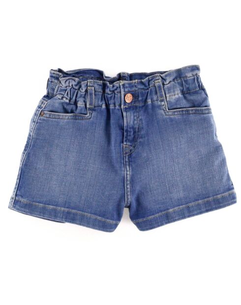 Short en Jean Reese froncé bleu