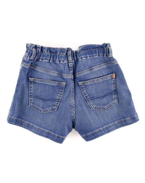 Short en Jean Reese froncé bleu