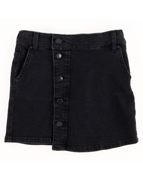 Jupe en Jean Hannah à boutons et asymétrique noire