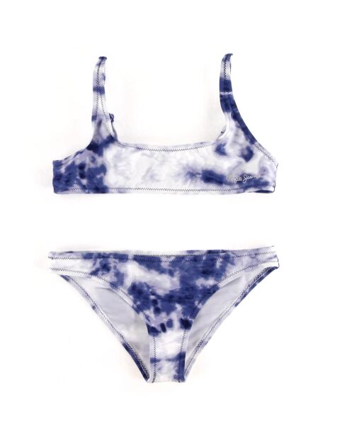 Maillot 2 Pièces Florence tie & dye bleu/blanc