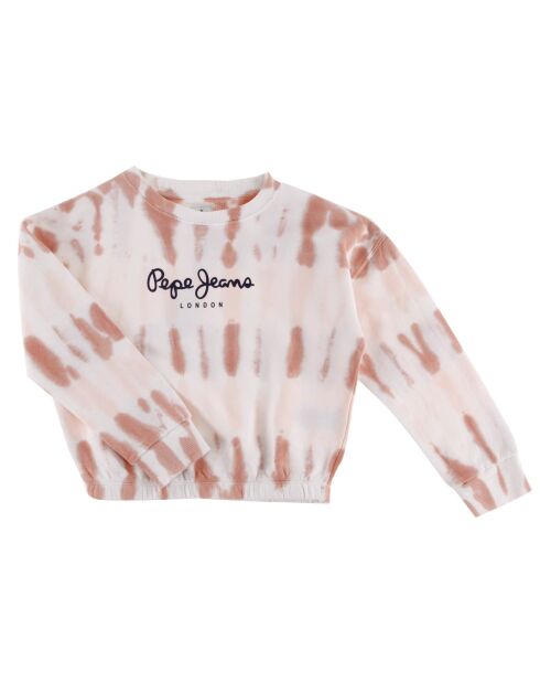 Sweat en Coton Grace tie & dye rose/terracotta