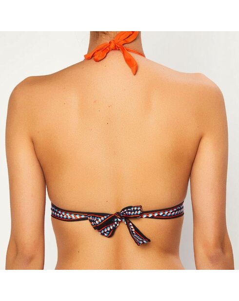 Top bikini push-up arancione scuro Sunny