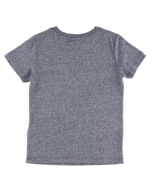 T-Shirt en Coton Carlino à logo rond chiné gris anthracite