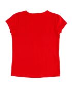 T-Shirt en Coton à Logo fleurs Hatty rouge