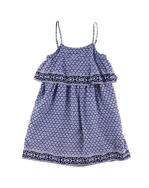 Robe Lucia fluide à fines bretelles bleu marine