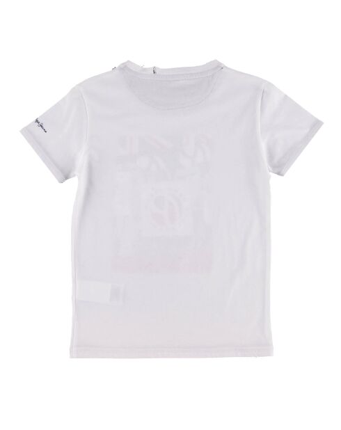 T-Shirt en Coton Cannon impression et logo blanc